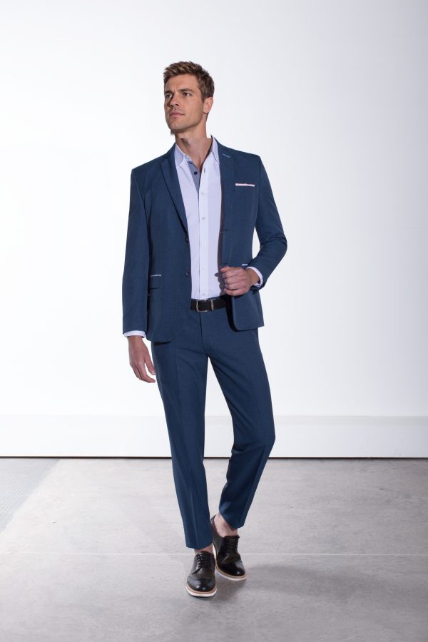 Saco Stark Azul Puntos Liso